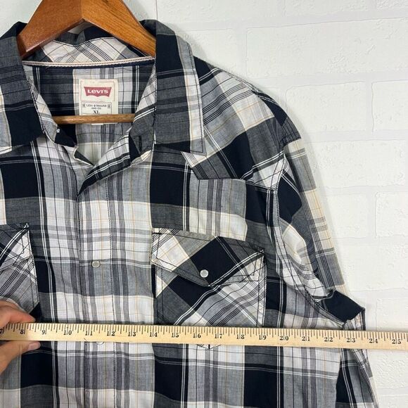 Levis Mens Pearl Snap Button Down Shirt Size XL Western Cowboy - Picture 4 of 15